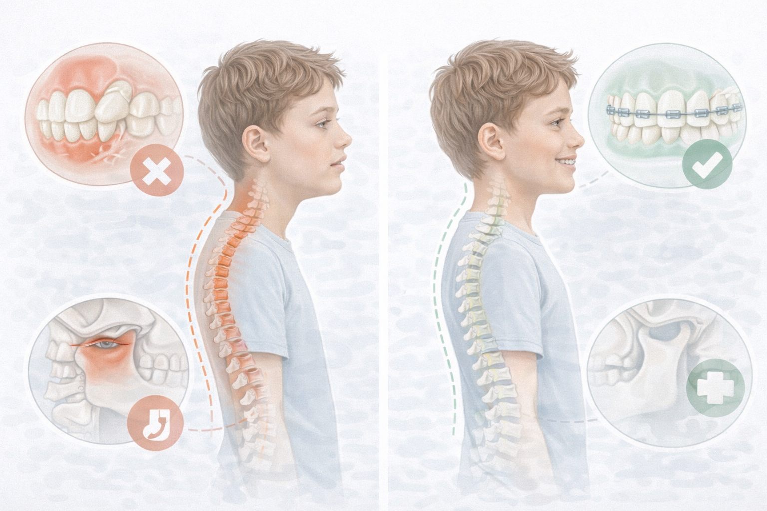 Связь между прикусом и осанкой